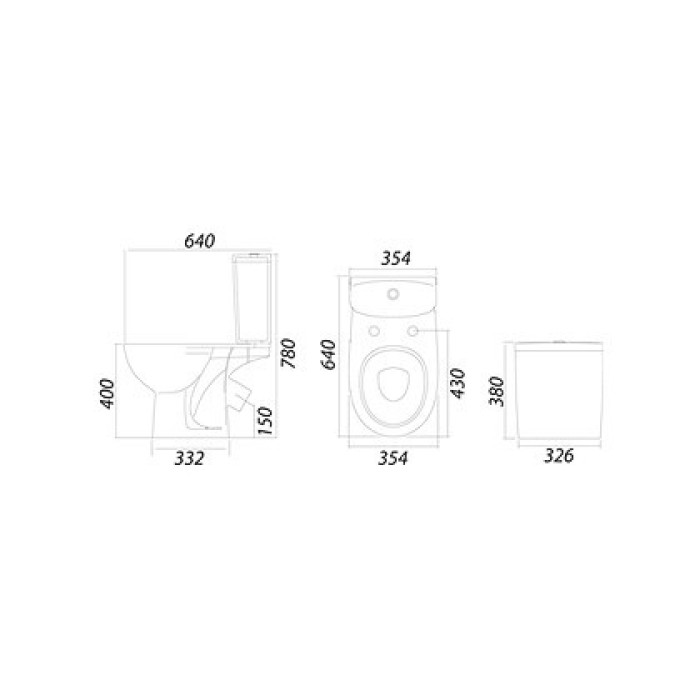 Унитаз компакт Colombo BASIC S12940500 с полипропиленовым сиденьем