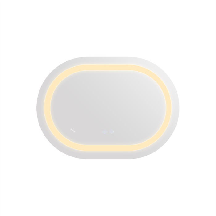 Зеркало Qtap Gemini 600х800 с LED-подсветкой Touch, с антизапотеванием, с диммером, регулятор температуры  цвета (3000-6500K) Reverse QT2578R6080