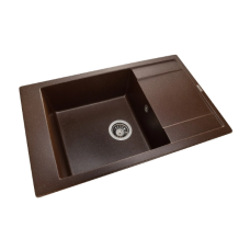 Мойка для кухни из искуственого камня Granado ALMERIA 775x490x195 прямоугольная marron + сифон