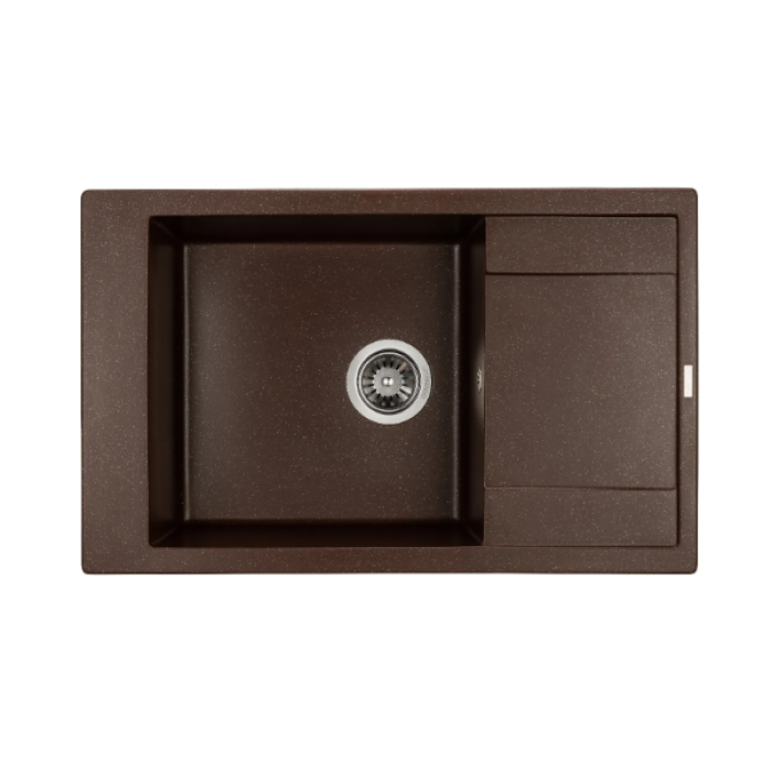 Мойка GRANADO ALMERIA 775x490x195 прямоугольная marron + сифон