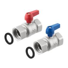 Кран  с накидной гайкой прямой 1  ВВ мотыль  RAFTEC  комплект