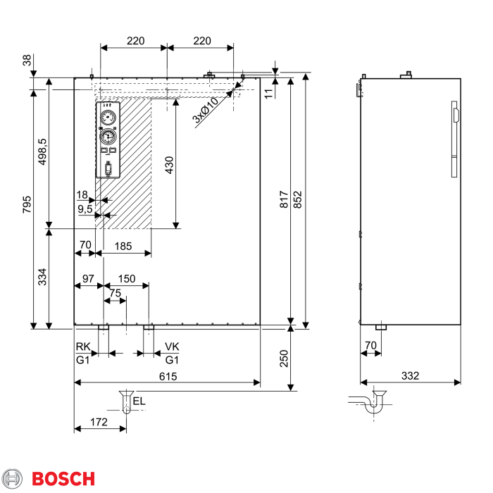 Електричний казан BOSCH Tronic 5000 H 30 кВт