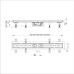 IT13-FT01/300 ITAL Душовий трап 300*70*67 мм ABS пластик, сірий  (блістер) {5/1}