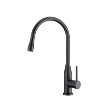 Смеситель для кухни ASIGNATURA Delicate 80548602, с изогнутым изливом, черный матовый