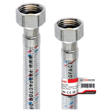 Шланг в нержавеющей оплетке PROFACTOR 1,8м 1/2" ВВ (в силиконе)