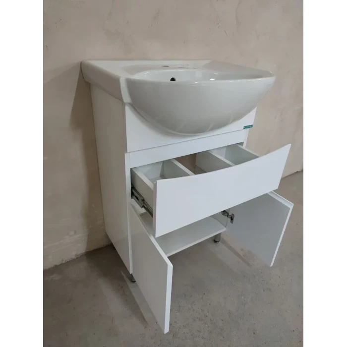 Тумба для умивальника 56-Solas SMILE Barco Blanco (2 ящика)
