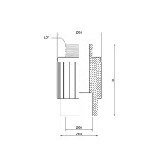 Муфта из полипропилена Thermo Alliance 20х1/2" НР