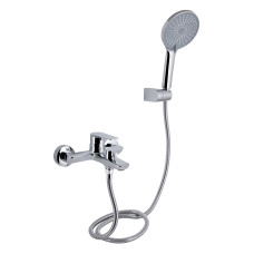 Смеситель для ванны Qtap Leo New (c душевым гарнитуром) QTLEO259CRM45563 Chrome