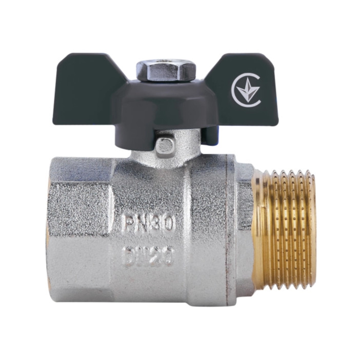 Кран шаровой SD Plus 3/4" ВН для воды (бабочка) SD607W20