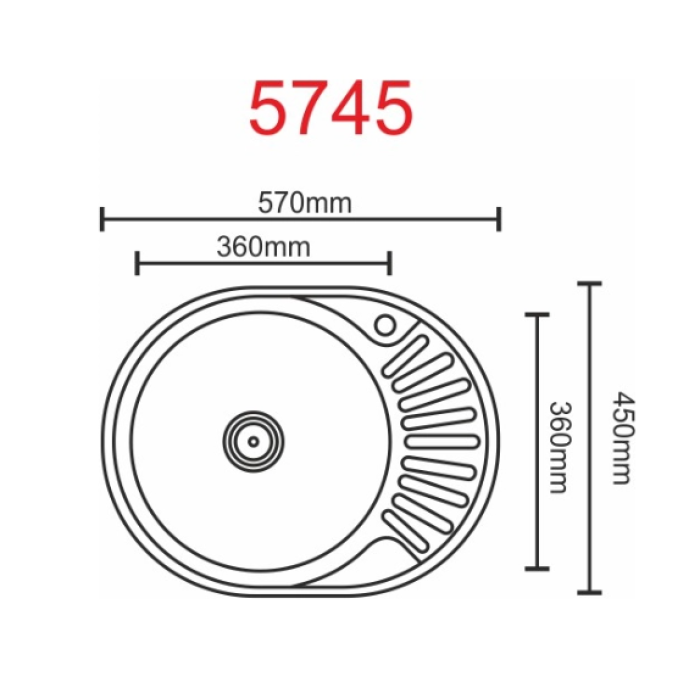 Мойка миникепка 570х450х180 декор PLATINUM