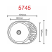 Мойка миникепка 570х450х180 декор PLATINUM