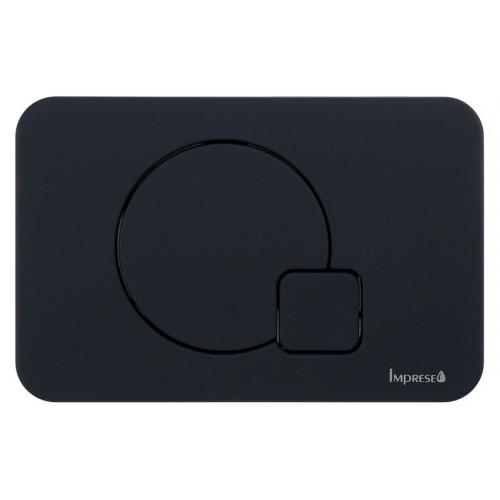 Клавіша змиву чорна soft-touch, пластик, подвійний змив IMPRESE i7115