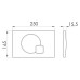 Клавіша змиву чорна soft-touch, пластик, подвійний змив IMPRESE i7115