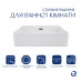 Комплект Qtap Nando LT: Раковина подвесная прямоугольная 500х420х130 мм White + Донный клапан PU02O