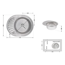 Кухонная мойка Brinex 5745 0,8 мм Satin (BRIN5745SAT08)
