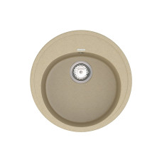 Мойка для кухни из исскуственого камня Vankor Sity  510х510х200 круглая Vanilla + сифон