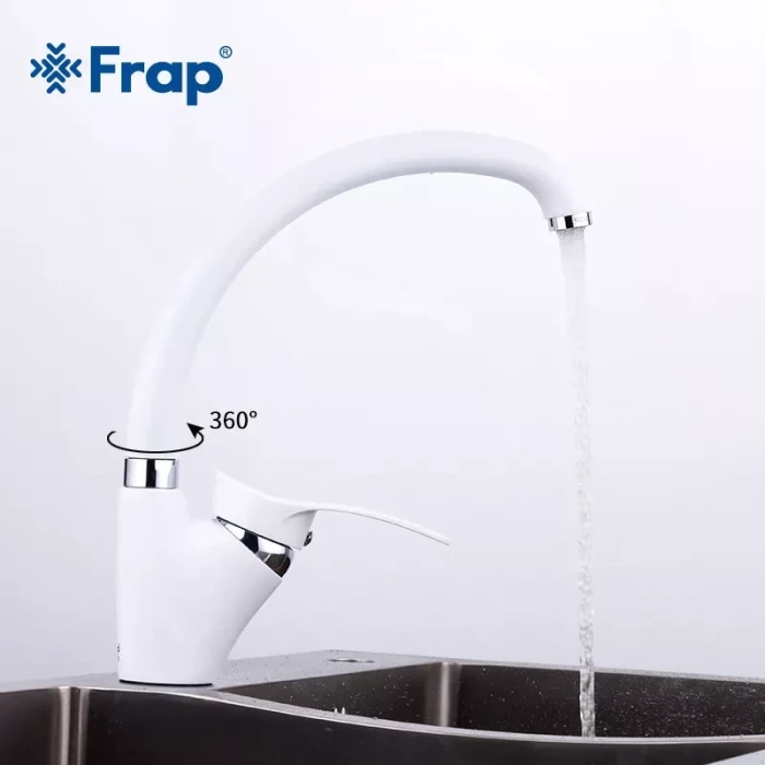 Змішувач для кухні Frap F4101-12, білий