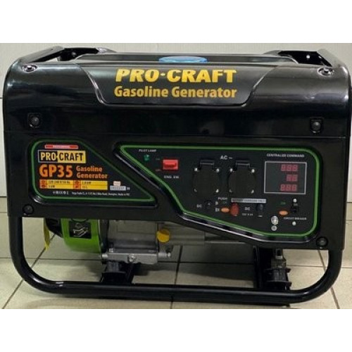Генератор бензиновый PROCRAFT GP35, 2.8-3.0kW, бак15л, 45 кг