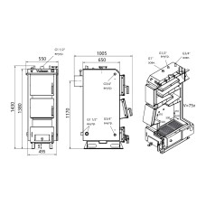 Котел твердотопливный стальной Thermo Alliance Vulcan V 5.0 SF 18