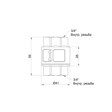 Обратный клапан SD Forte 3/4" SF240NW20