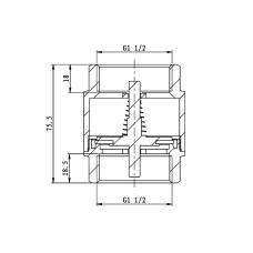 Обратный клапан SD Forte 1" 1/2 SF240W40