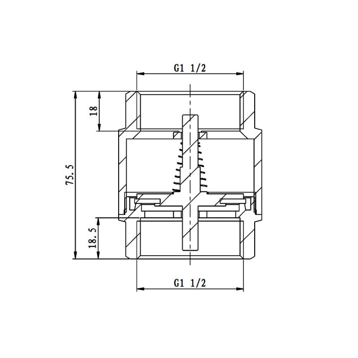 Обратный клапан SD Forte 1" 1/2 SF240W40