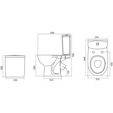 Унітаз компакт Kolo FREJA L7922100U  з дюропластовим сидінням Soft close Click2Clin