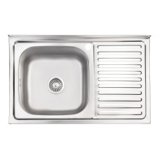 Кухонная мойка Brinex 5080-L 0,8 мм Satin (BRIN5080LSAT06)