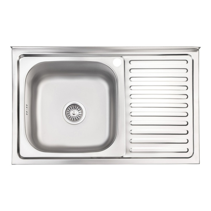 Кухонная мойка Brinex 5080-L 0,8 мм Satin (BRIN5080LSAT06)