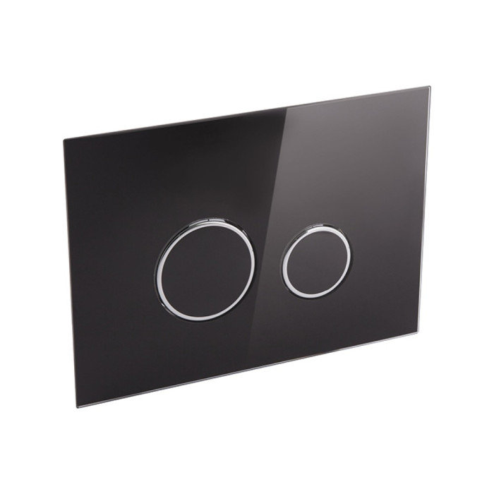 Інсталяція підвісного унітазу Qtap Nest ST з кнопкою Glass Black, кругла