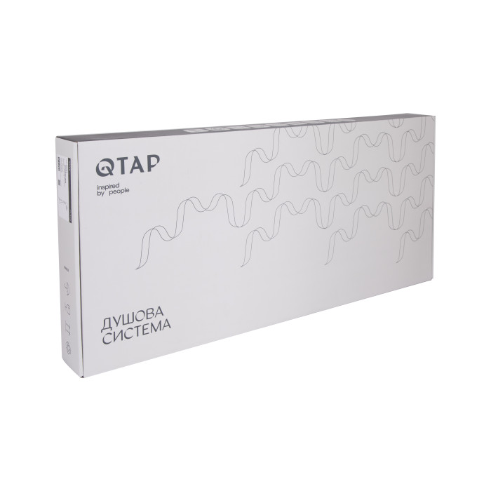 Душевая стойка универсальная Qtap Plava на два потребителя 1015 мм прямоугольная QT1001CRM Chrome Душевая стойка универсальная Qtap Plava на два потребителя 1015 мм прямоугольная QT1001CRM Chrome