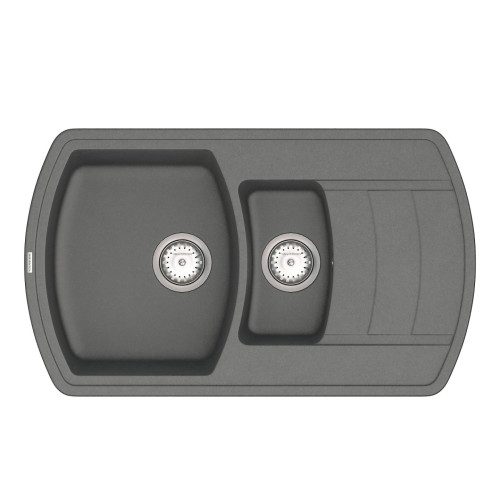 Мийка для кухні Vankor Norton NMP 04.86 Gray прямокутна з сифоном