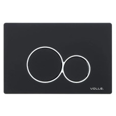 Клавіша змиву чорна soft-touch, пластик, подвійний змив VOLLE VISO EVO 222123