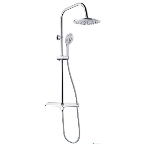 Душевая система PERLA Splash верхний душ круглый, ручная лейка двухпозиционная, хром PSF2001