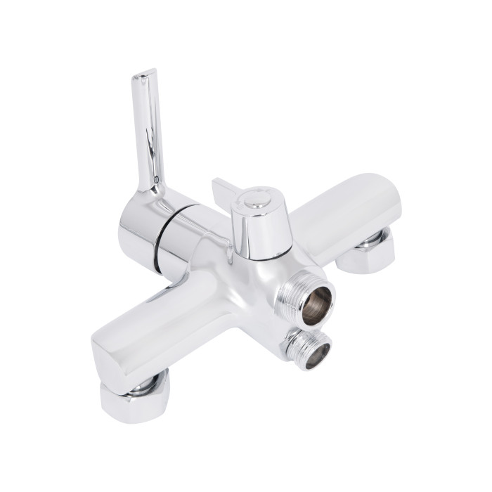 Смеситель для ванны Qtap Grand с поворотным изливом (c душевым гарнитуром) QTGRACRM005 Chrome