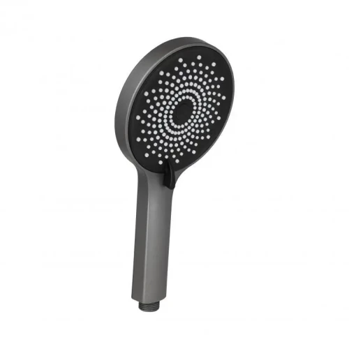 Лійка для душу Q-TAP Rucni кругла, графіт QTRUCA120R3GRP