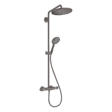 CROMA SELECT S душова система Showerpipe 280, 1jet, з термостатом, з ручним душем Raindance Select S 120, 3jet, шлiфований чорний хром