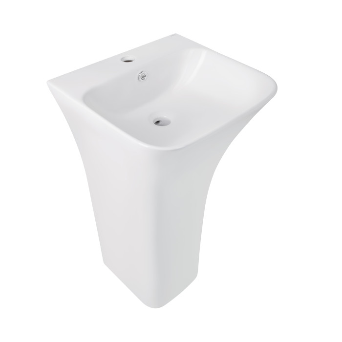 Раковина напольная моноблок Qtap Crow 445x420x840 White QT0511G315WN