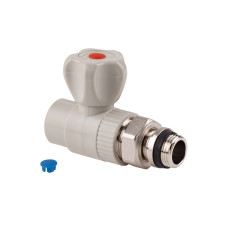 Кран шаровой Радиаторный  из полипропилена Thermo Alliance 20х1/2" прямой