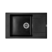 Мийка GRANADO ALMERIA 775x490x196 прямокутна black shine + сифон