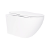 Унітаз підвісний Q-TAP Jay Rimless з дюропластовим сидіннням slim  soft-close/Quick relase White