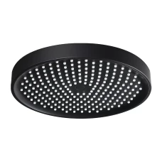 F016-25 лійка стельова кругла 250mm ABS пластик чорна (коробка) {20/1}