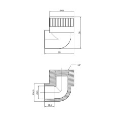 Уголок из полипропилена Thermo Alliance 25х3/4" ВР