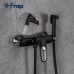 Змішувач для душ з гігієнічною лійкою Frap F2049-6, чорний/хром