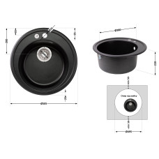 Кухонная мойка Lidz D510/200 BLM-14 (LidzBLM14D510200)
