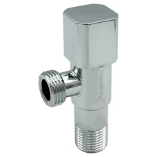 Кран угл. хром 1/2 х1/2  С 401  Aquastrong квадр.