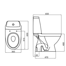Компакт підлоговий KOLO MODO з сидінням Soft-close L39004000