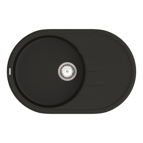 Мойка Vankor Sity  780х510х200 овал. Black + сифон