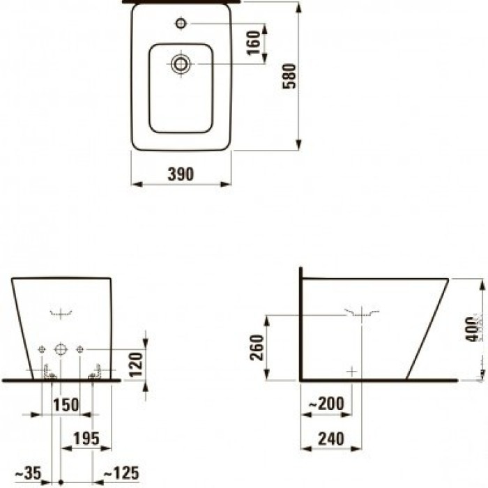 ALESSI  DOT биде 39*58см