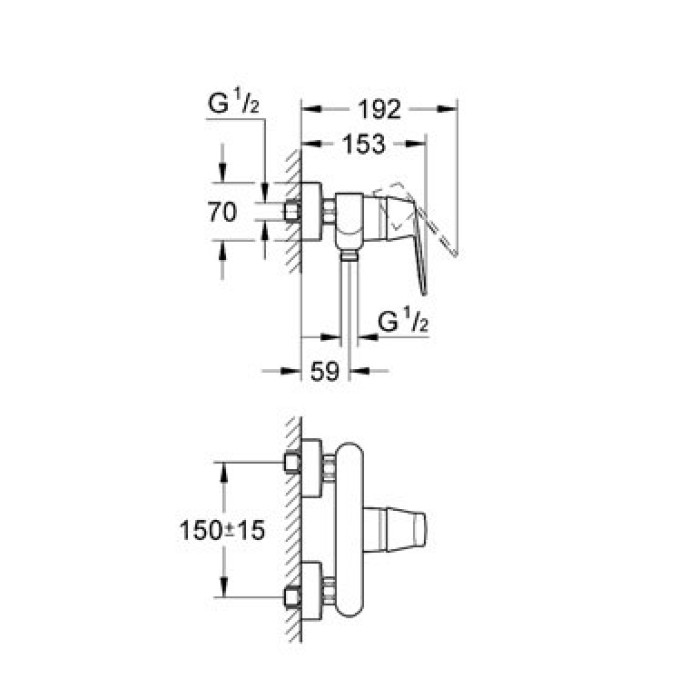 Смеситель для душа Grohe Eurosmart Cosmopolitan  (32837000)